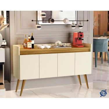 Imagem de Aparador Buffet Luxo 4 Portas Pés Palito cores - Comprar Moveis para s