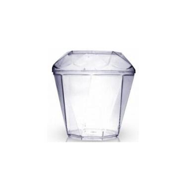 Imagem de Copo Diamante com Tampa Transparente 150 ml 10 Unidades - Plastilânia