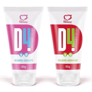 Imagem de D4 gel lubrificante beijável 60g sexy fantasy, Morango