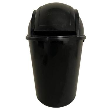 Imagem de Lixeira com Tampa Basculante 7,5 Litros Preto Jaguar