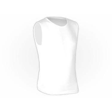 Imagem de Camiseta Lisa Regata adulto 100% Poliéster Branca - Del France, G