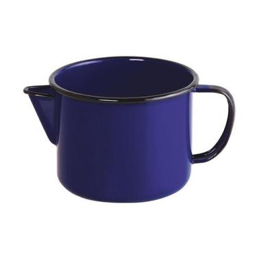 Imagem de Caneca Aço Esmaltado 12cm 1 Litro Com Bico Azul Ewel