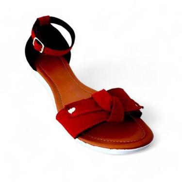 Imagem de Sandália Feminina Rasteirinha com Fivela e Pingente de Coração-Sola Fl