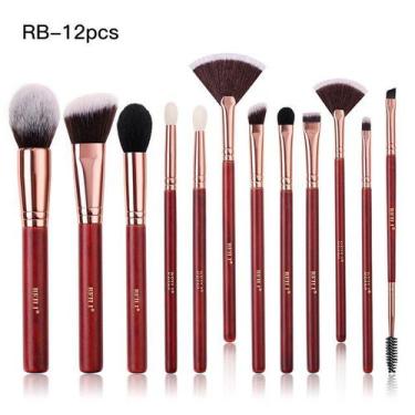 Imagem de Kit Pincéis De Maquiagem Facial BEILI Profissional 12 Pçs - ElaShopp