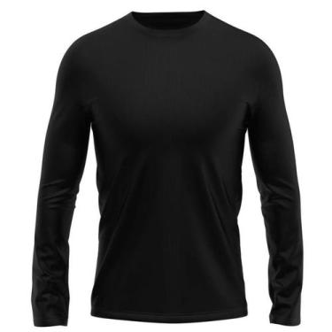 Imagem de Camisa Segunda Pele Manga Longa Dry Fit Masculina com Proteção Solar -