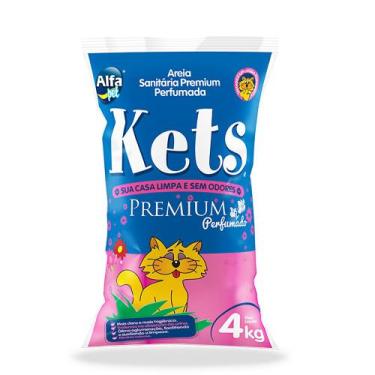 Imagem de Areia Higiênica Kets Premium Perfumada Gatos  4kg