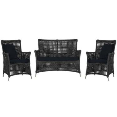 Imagem de Jogo Sofá e 2 Poltronas de Área Igapó Alumínio Pintura Fendi Corda Náu