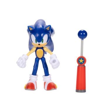 Imagem de Sonic the Hedgehog 4-inch Sonic Action Figure with Blue Checkpoint Accessory. Ages 3+ (Officially licensed by Sega)