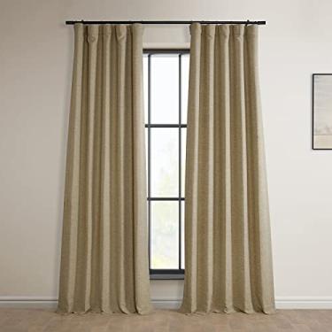 Imagem de HPD Half Price Drapes Bellino Cortinas de Escurecimento de Quarto 96 Polegadas Longas Cortinas para Quarto e Sala de Estar (1 Painel), 127 L x 96 C, Gengibre