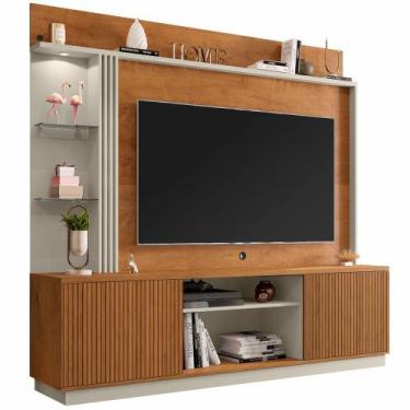 Imagem de Home Painel Bechara Atlanta com LED para TV de ate 65 polegadas pés de