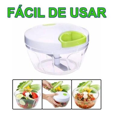 Imagem de Mini Processador manual para alimentos verduras legumes temperos carne