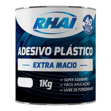 Imagem de Adesivo Plástico Extra Macio Cinza Com Catalisador 1kg Rhai