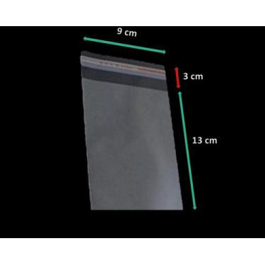 Imagem de Saco Plástico 9x13 Adesivado Sacola  Aba Adesiva 500 Un. - VABENE