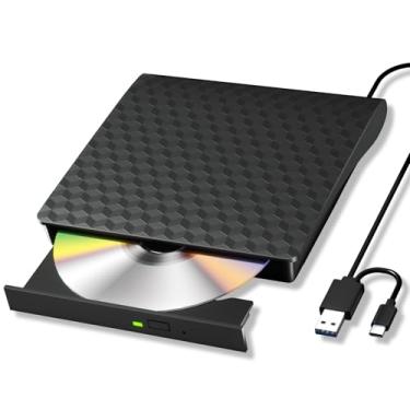 Imagem de Yaeonku Blu-Ray Drive externo, USB 3.0 e Tipo-C Blu Ray Burner Player fino 3D óptico Blu-Ray DVD CD Player compatível com Windows XP/7/8/10/11 Mac OS para PC, laptop, desktop, MacBook