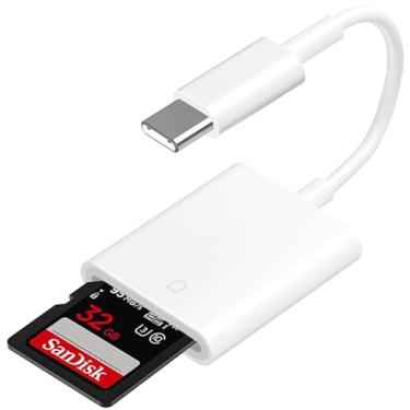 Imagem de Leitor de cartão de memória USB C SD [certificado Apple MFi] Adaptador de cartão tipo C para SD para iPhone 15 USB C Adaptador de câmera Trail Camera Viewer para iPhone 15 iPad MacBook Air/Pro Galaxy,