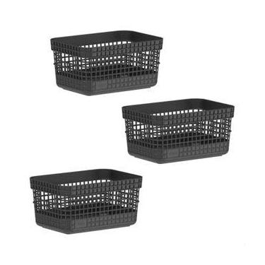 Imagem de Kit 3 Cestinhos Organizadores Grid Caixas Organizadoras 2,5l - OU, Pre
