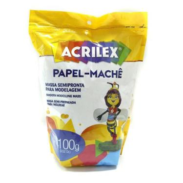 Imagem de Massa para modelagem semi-pronta Papel Machê 100gr Acrilex