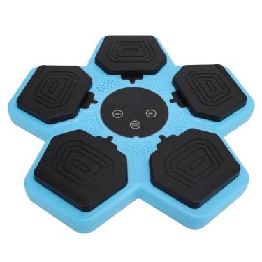 Imagem de Máquina de Boxe Musical, Equipamento de Perfuração de Parede, Alvo Eletrônico Recarregável de Boxe para Crianças, Academia Em Casa (Azul)