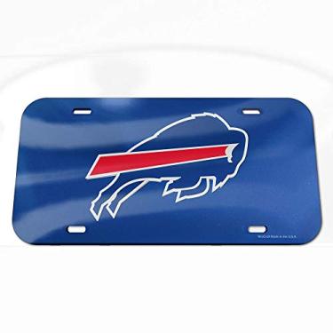 Imagem de WinCraft Placa de licença NFL Buffalo Bills Crystal Mirror, cor do time, tamanho único