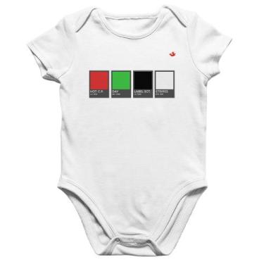 Imagem de Body Bebê Algodão Music Color Guide - Foca na Moda, Branco, G