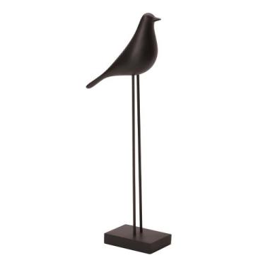 Imagem de Escultura Pássaro em Poliresina - Preto - Abra Casa