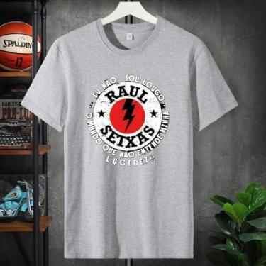 Imagem de Camiseta 100% Algodão Raul Seixas Rock Blusa Unissex - Macoli Outlet, 