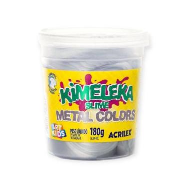 Imagem de Slime Kimeleka Metalica Acrilex 180g Art Kids, Prata