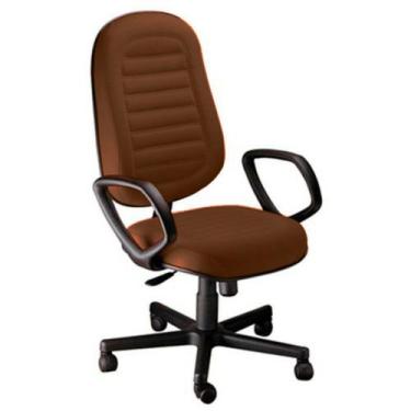 Imagem de Cadeira Presidente Gomada com Braços Linha Blenda Caramelo - Design Of