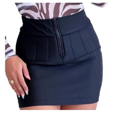 Imagem de mini saia modelo lipo esconde barriga - BEA FASHION, Preto, P