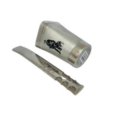 Imagem de Kit tereré cuia copo redondo 300ml alumínio boca quadrada + bomba tela