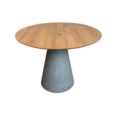 Imagem de Mesa de Apoio Cone Base Cimento Texturizado - Tampo Antíqua 60 cm Altu