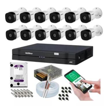 Imagem de Kit 12 Câmeras Multi Hd Intelbras 1120b Dvr 16 Canais Com Hd