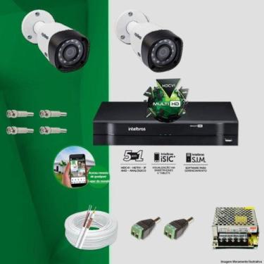 Imagem de Kit CFTV 2 Câmeras VHC 1120B 720P 3,6mm DVR Intelbras MHDX + ACESSORIO
