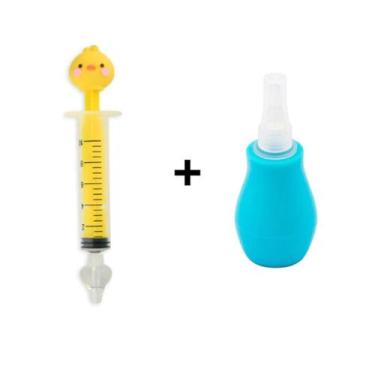 Imagem de Kit Aspirador Nasal  Seringa Lavagem Nasal Bichinhos Divertidos - Vila