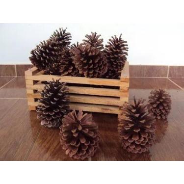 Imagem de Material Para Artesanato 10 Pinhas Enfeites Para Natal - RK