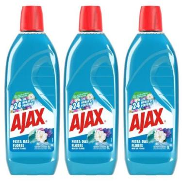 Imagem de Kit 3 Limpador Diluível Ajax Festa Das Flores Mar de Flores 1 Litro