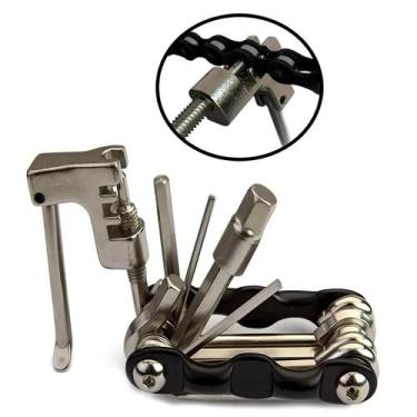 Imagem de Kit Chave Ferramentas Emergência Para Bicicleta Bike Com 12 Funções - 