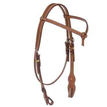 Imagem de Cabeçada em Couro Testeira Nó para Cavalo Top Equine 37176