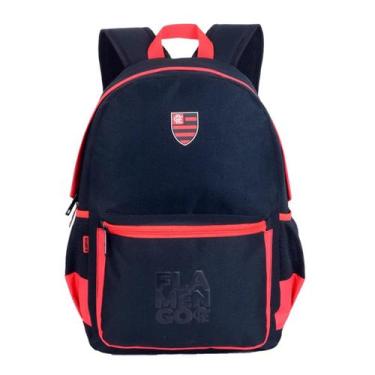 Imagem de Mochila Escolar Flamengo 14002 - Masculino - Xeryus, Preto/Vermelho, Ú
