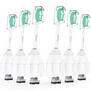 Imagem de Cabeças de substituição para Philips Sonicare E-Series – Cabeça de escova Ofashu compatível com Essence Xtreme Elite Advance HX7022 HX5610 Branca, 6 unidades de escova de dentes elétrica rosqueada