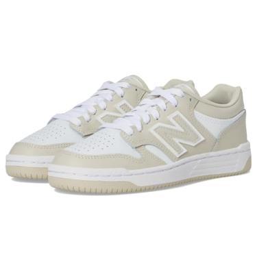 Imagem de New Balance Tênis infantil 480 V1 com cadarço, Timberwolf/branco, 20