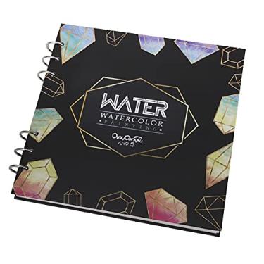 Imagem de Caderno de desenho em branco em aquarela espessa, 20 folhas, capa dura, folha solta, encadernada, caderno de papel em branco para pintura, bloco de esboço com lápis, materiais de desenho para artistas