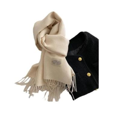 Imagem de Xale Pashmina de Caxemira Dupla Face - Quente e com Borla, Dfp022, 128