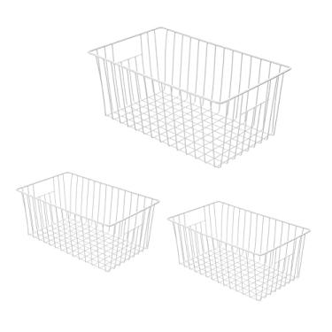 Imagem de Y.Z.Bros Cestos organizadores de freezer verticais de 16 polegadas para freezer vertical de 13-14,16-21 pés cúbicos, resolver o caos do freezer e reduzir o desperdício de alimentos de forma