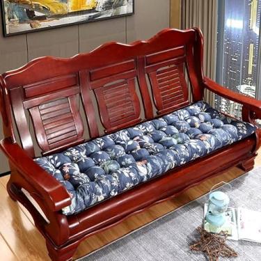 Imagem de Almofadas para espreguiçadeiras ao ar livre - Almofada de banco grossa, macia e protegida contra UV com laços para pátio, piscina, cadeiras reclináveis ​​de jardim(Type A,45 * 120cm)