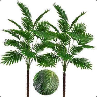 Imagem de Kit 2 Coqueiro Palmeira Planta Artificial Sem Vaso Decoração