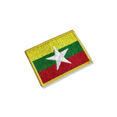 Imagem de BP0412-011 Bandeira Mianmar Patch Bordado 5,7x3,8cm - BR44