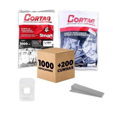 Imagem de Kit Espaçador Nivelador Slim C/500/1000 Pçs Mais Cunha Nivelamento Sli