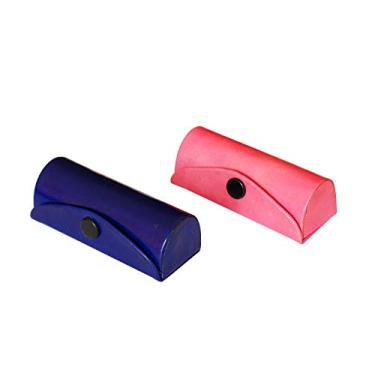 Imagem de ARTISENIA Conjunto de 2 caixas de couro para batom para presente de Dia dos Namorados, bolsa organizadora para porta-batom, couro macio durável | Kit de armazenamento de cosméticos com presentes