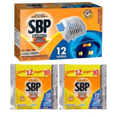 Imagem de Repelente Aparelho Elétrico 12 Horas e 28 Pastilhas - SBP
